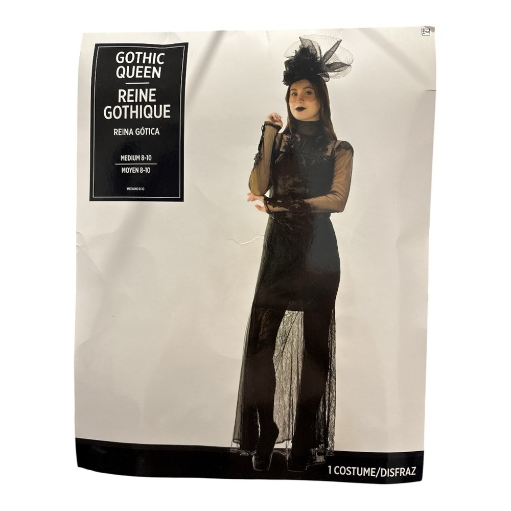 NWT Gothic Queen Adult Costume Fancy Halloween Women Medium 8-10 Modern Hero